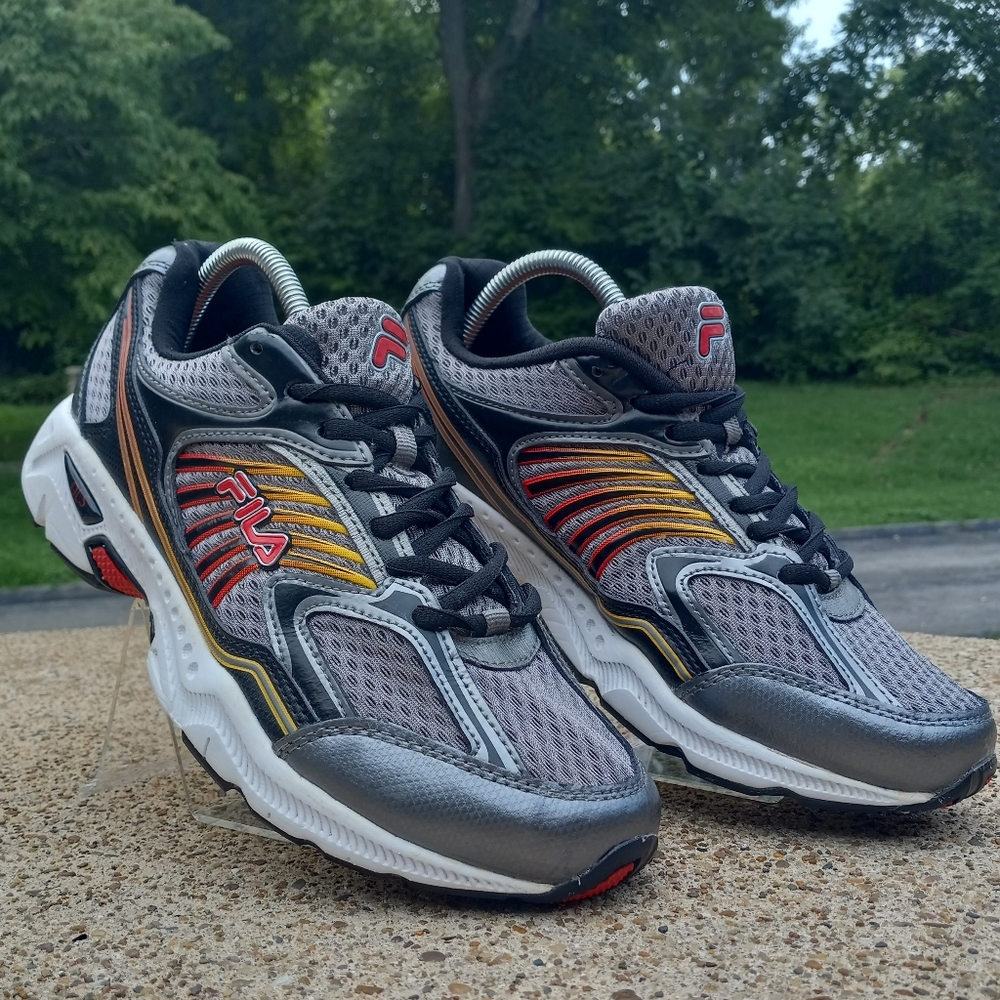 Fila Men's Inspell Dark Silver/Fila Red/Gold Fusio